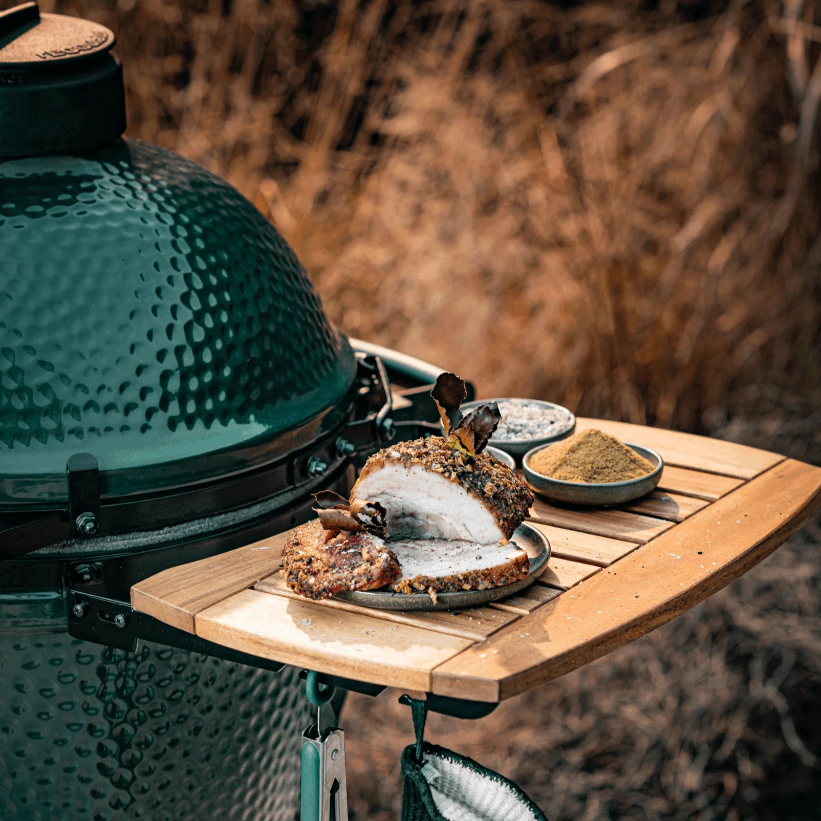 Large Big Green Egg in an intEGGrated Nest+Handler with Mates Package - Image 6