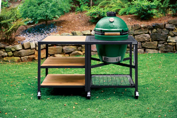 Large Big Green Egg in Modular Nest with Expansion and 3 Acacia Inserts Package - Image 7